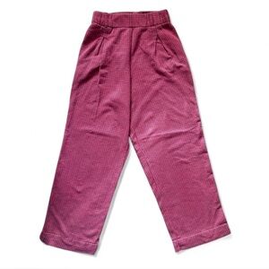 Joan Vass Red & Black Houndstooth Pants